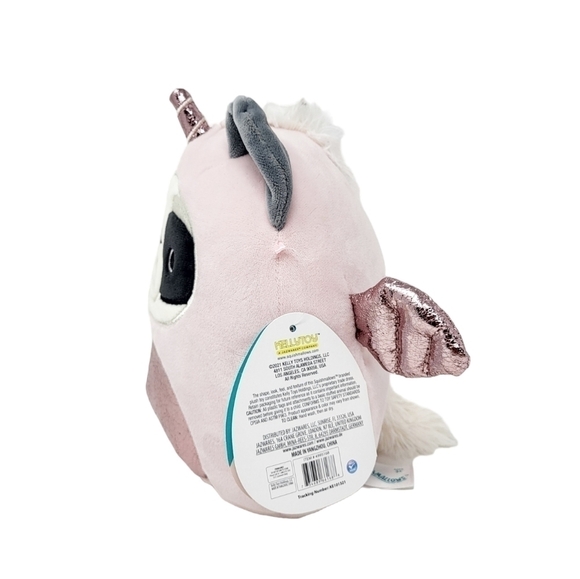SQUISHMALLOWS Rocky Raccoon in unicorn costume plush NWT - Picture 4 of 5